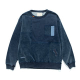 (SW518) 藍染襤褸衛衣