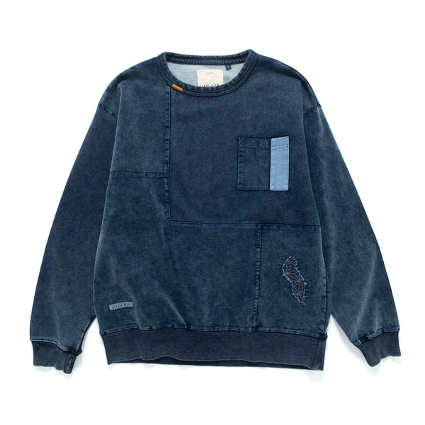 (SW518) 藍染襤褸衛衣