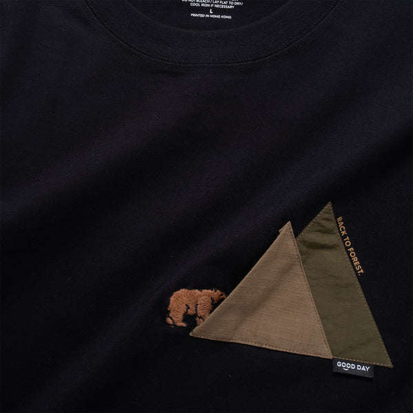 (ZT1804) Bear Back to Forest Embroidery Long Sleeve Tee