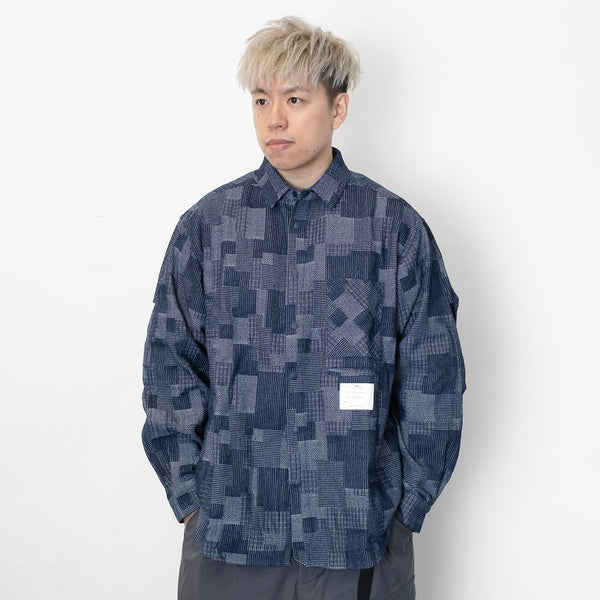 (YS336) Jacquard Denim Shirt