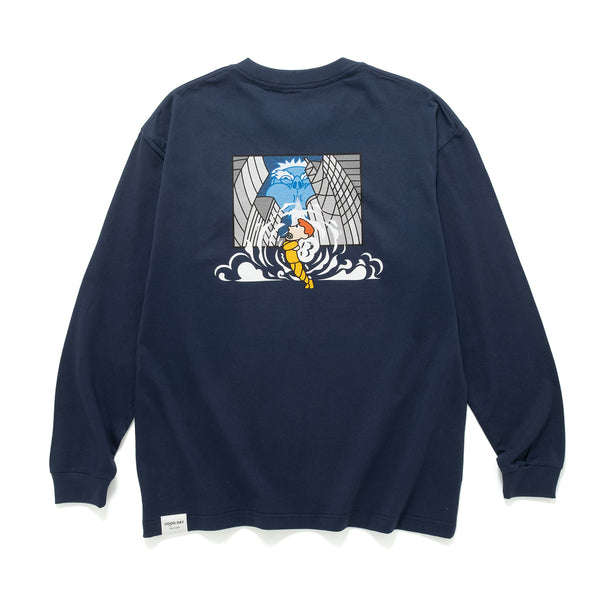(ZT1806) Mr.Weather Embroidery Graphic Long Sleeve Tee