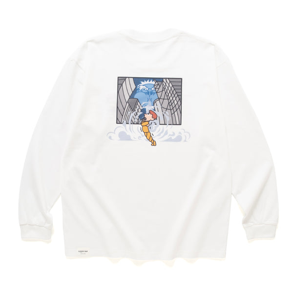 (ZT1806) Mr.Weather Embroidery Graphic Long Sleeve Tee