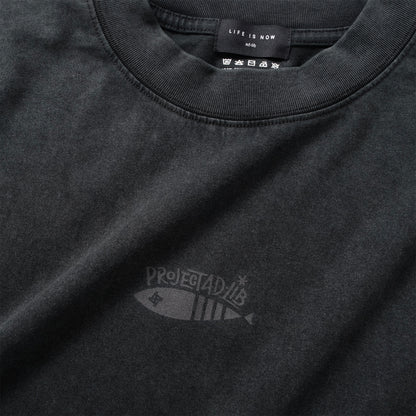(EX648) Graphic Washed Long Sleeve Tee