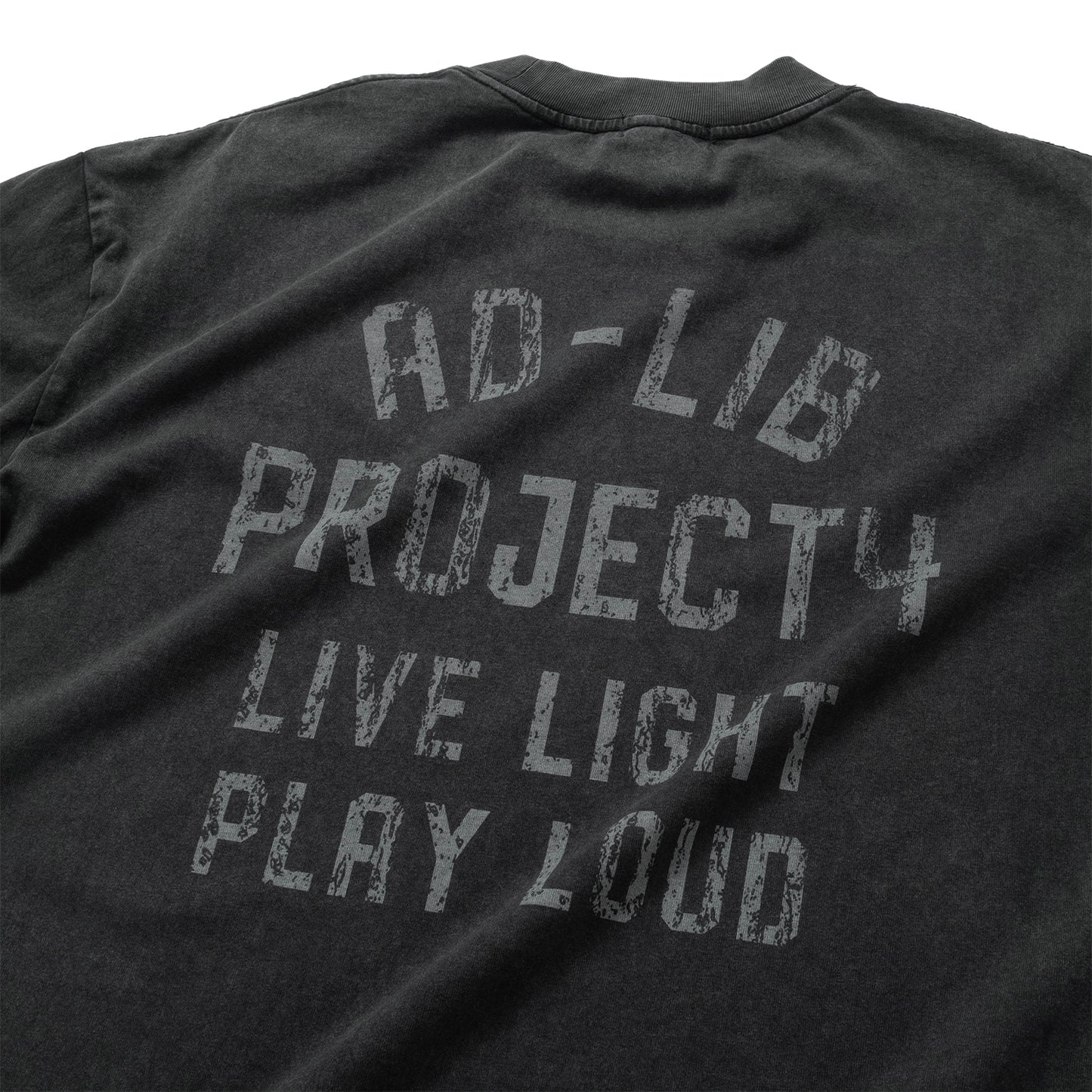 (EX647) Message Washed Long Sleeve Tee