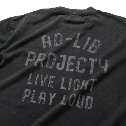 (EX647) Message Washed Long Sleeve Tee