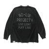 (EX647) Message Washed Long Sleeve Tee
