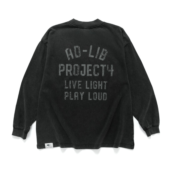 (EX647) Message Washed Long Sleeve Tee