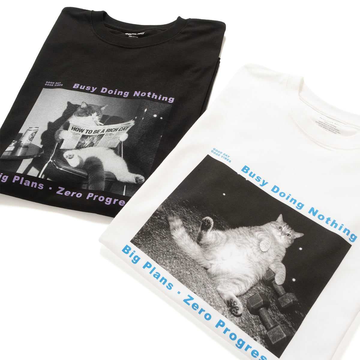 (ZT1977) Zero Progress Cat Photoprint Tee