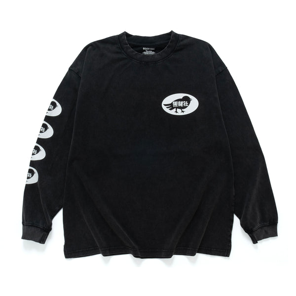 (EX667) KURORYO Graphic Long Sleeve Washed Tee