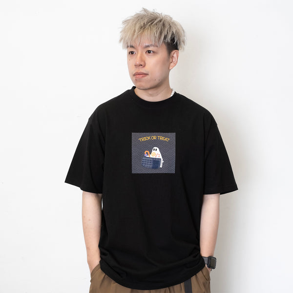 (ZT1281) Halloween Graphic Patchwork Tee
