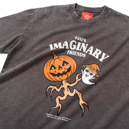 (EX737) Pumpkin Graphic Washed Tee