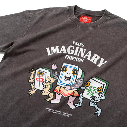 (EX738) Mahjong Graphic Washed Tee