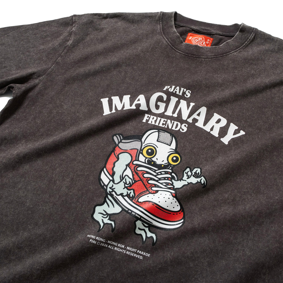 (EX739) Sneaker Graphic Washed Tee