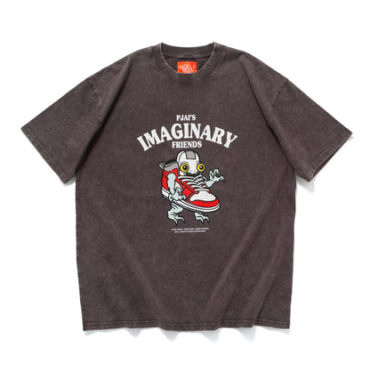 (EX739) Sneaker Graphic Washed Tee