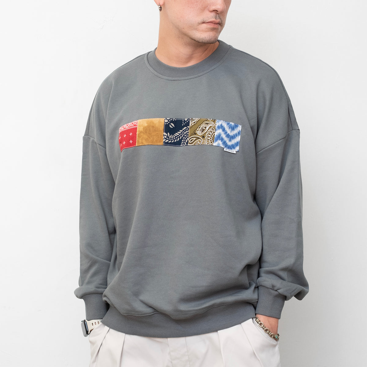 (YW595) Patchwork Sweatshirt