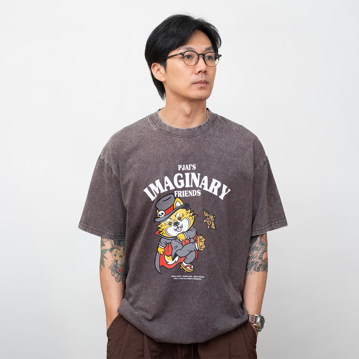 (EX740) Vampire PJai Graphic Washed Tee