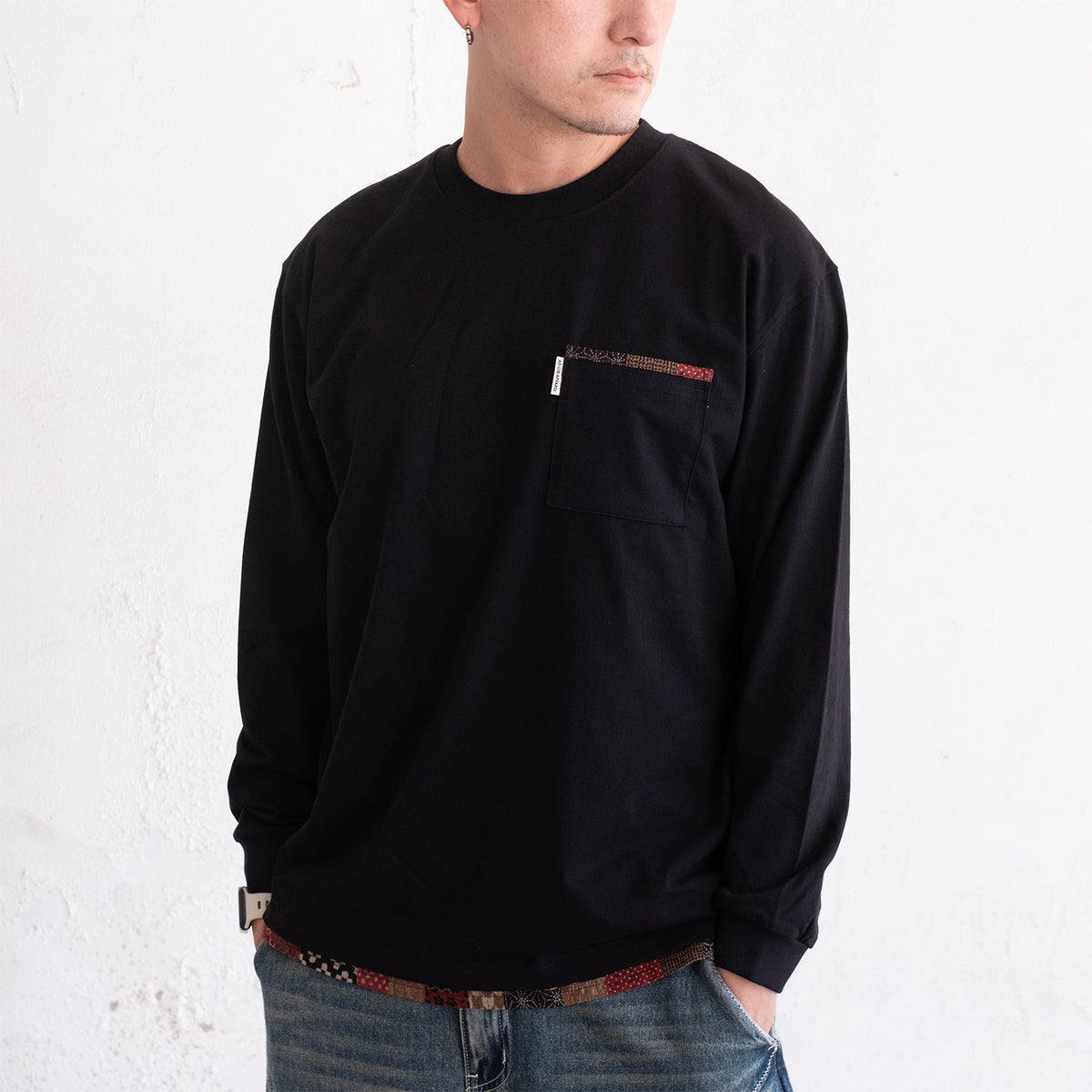 (ZT1982) Pattern Layer Long Sleeve Tee