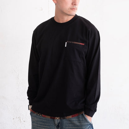 (ZT1982) Pattern Layer Long Sleeve Tee