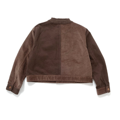 (JK465) Raw Edge Patchwork Jacket