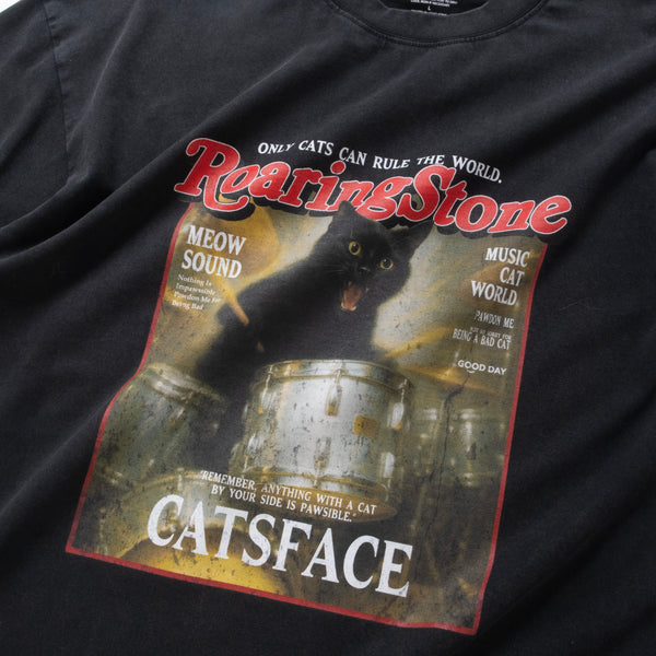 (ZT1817) Roaring Cat Graphic Long Sleeve Washed Tee