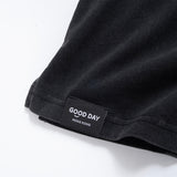 (ZT1818) Barking Dog Graphic Long Sleeve Washed Tee