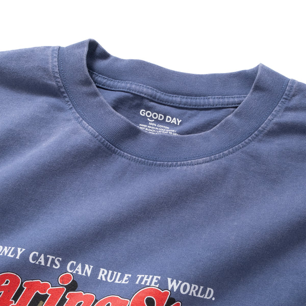 (ZT1817) Roaring Cat Graphic Long Sleeve Washed Tee