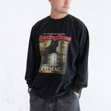 (ZT1817) Roaring Cat Graphic Long Sleeve Washed Tee