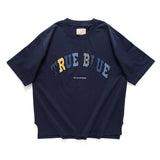 (TP1206) True Blue Indigo Patchwork Tee