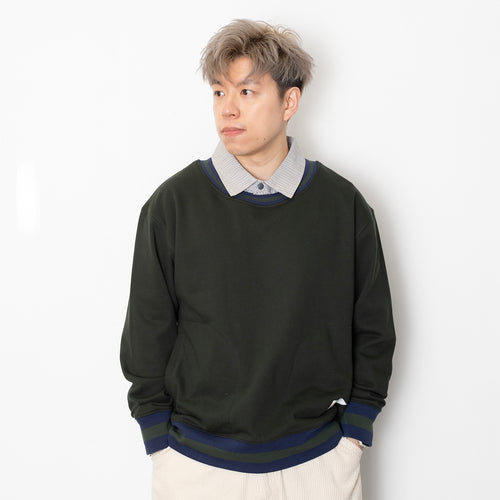 (SW528) 仿兩件恤衫領衛衣