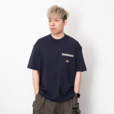(ZT1293) Buffalo Skull Graphic Pocket Tee