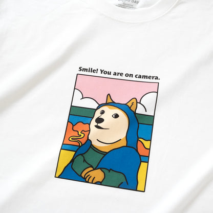 (ZT1991) Smile You Are on Camera 圖案 Tee