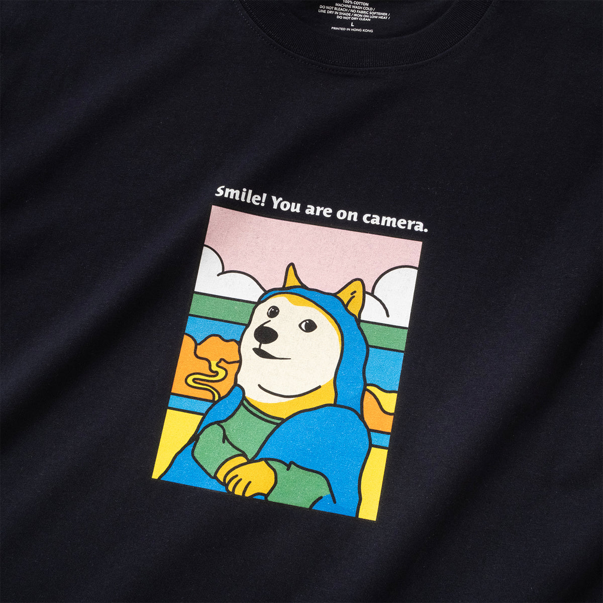 (ZT1991) Smile You Are on Camera 圖案 Tee