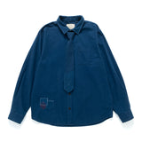 (ST481) 藍染恤衫連領帶