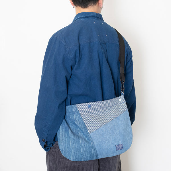 (YB562) Denim Patchwork Shoulder Bag