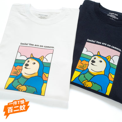 (ZT1991) Smile You Are on Camera 圖案 Tee