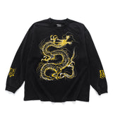 (EX676) Gold Dragon Long Sleeve Washed Tee