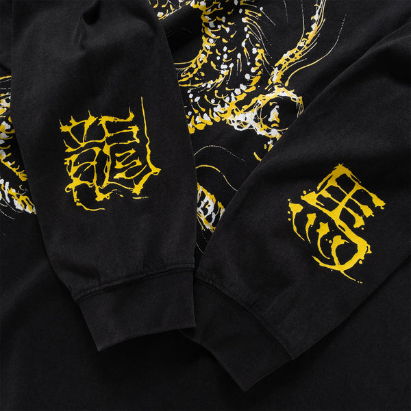 (EX676) Gold Dragon Long Sleeve Washed Tee