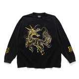 (EX677) Gold Kirin Long Sleeve Washed Tee
