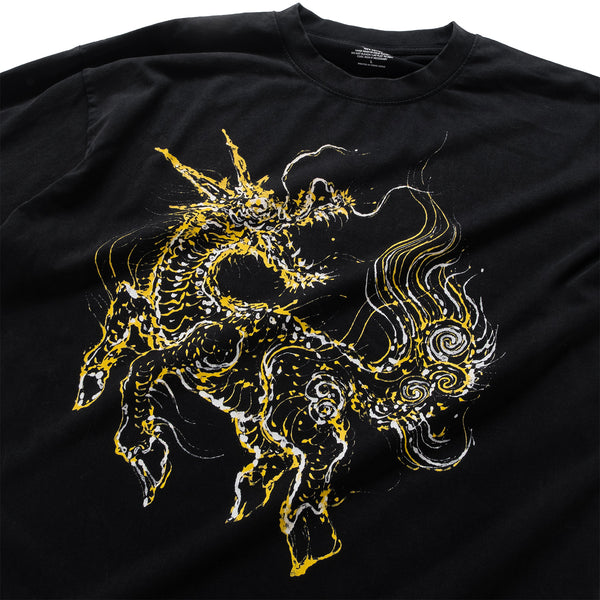 (EX677) Gold Kirin Long Sleeve Washed Tee