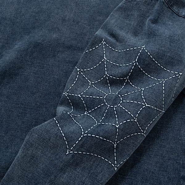 (TP1763) Spider Web Indigo Tee