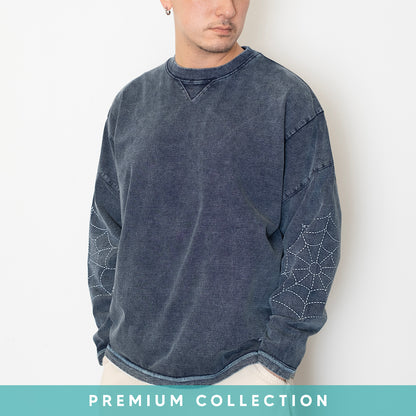 (TP1763) Spider Web Indigo Tee