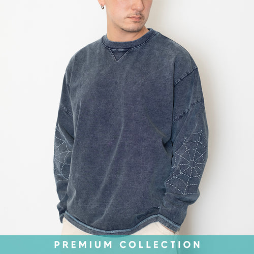 (TP1763) Spider Web Indigo Tee