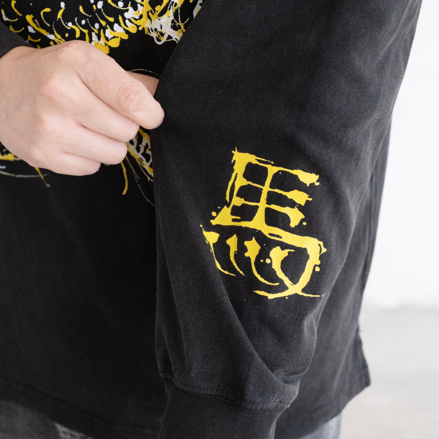 (EX677) Gold Kirin Long Sleeve Washed Tee