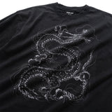 (EX678) Grey Dragon Long Sleeve Washed Tee