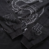 (EX678) Grey Dragon Long Sleeve Washed Tee