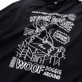 (ZW557) Skating Dog Graphic Hoodie