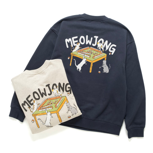(ZW465) Meowjong Graphic Sweater