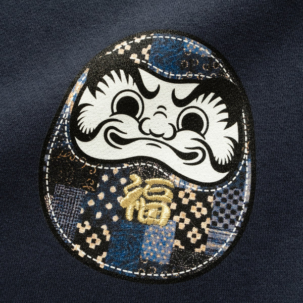 (ZW565) 好運達摩圖案繡花衛衣