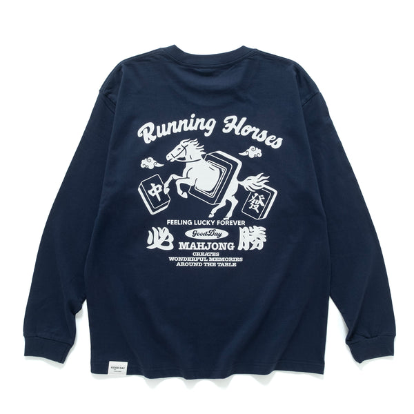(ZT1843) Running Horses 圖案長袖 Tee