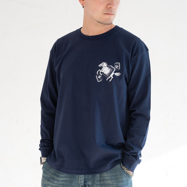 (ZT1843) Running Horses 圖案長袖 Tee